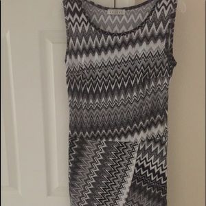 Cute black and white print dress!